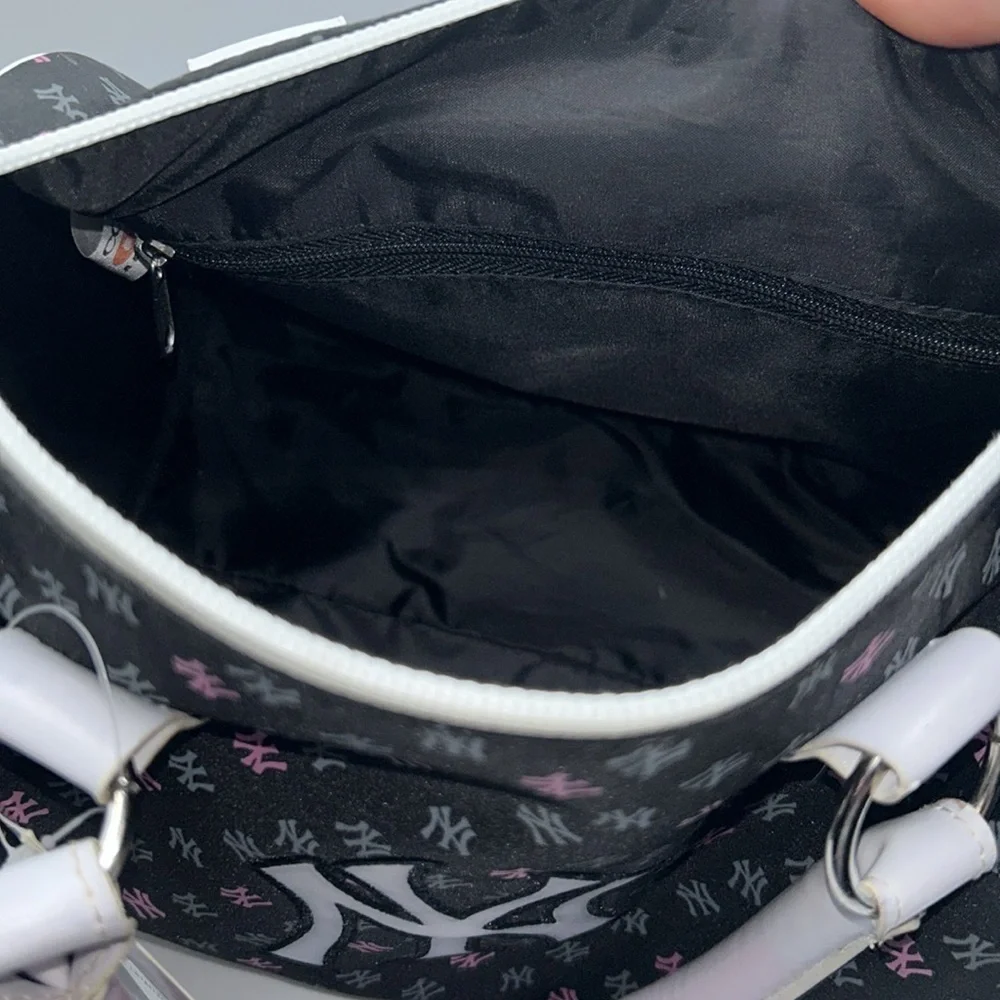 Black & Pink Logo Satchel Bag